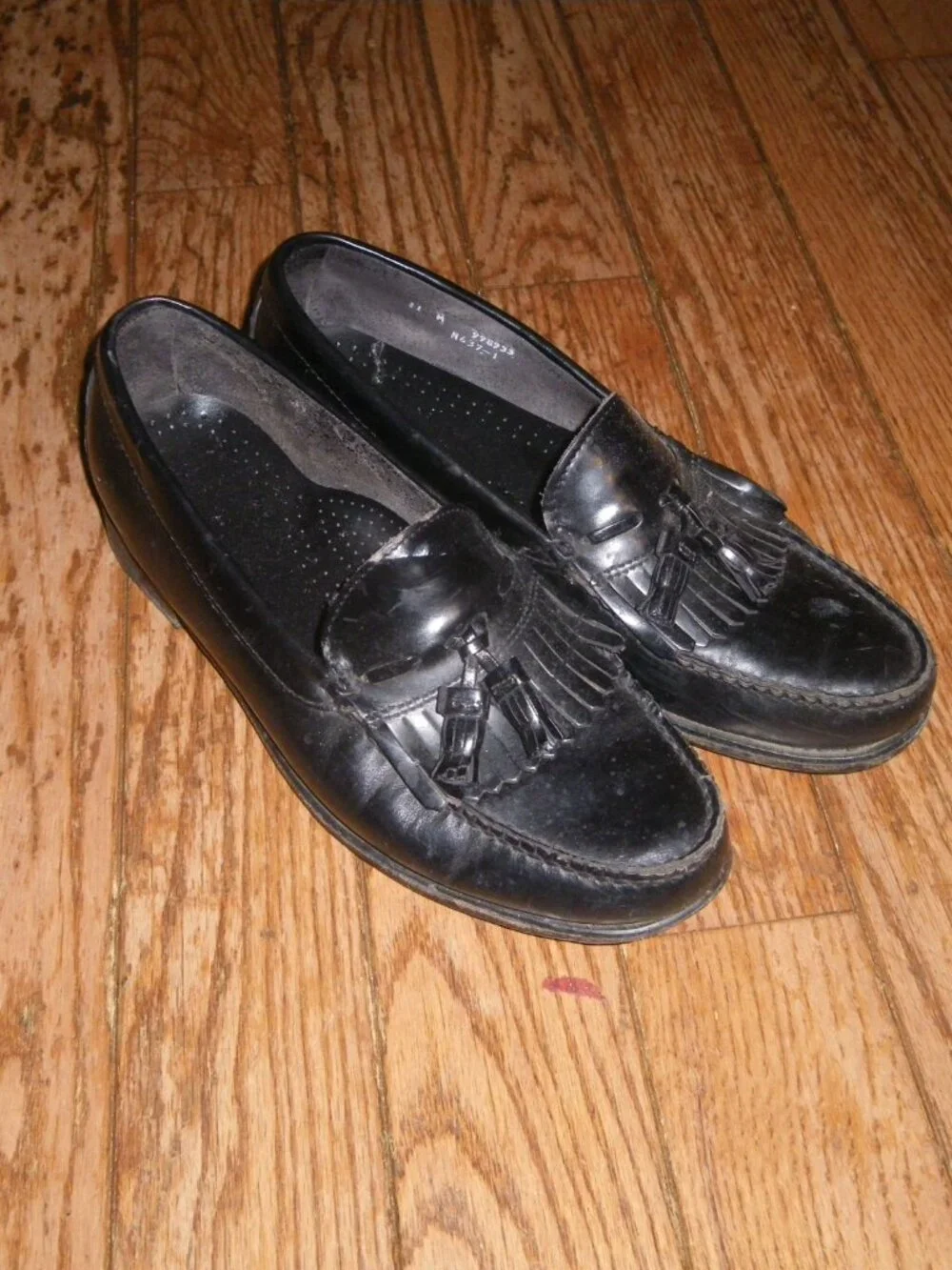 Vintage Men’s Dexter USA Black Slip On Loafers w/ Tassels Dress Shoes